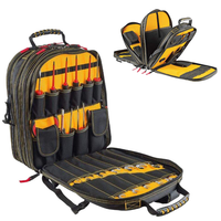 Sac à outils roulant pour électricien, grande capacité, durable, avec haute visibilité pour les outils de l'électricien