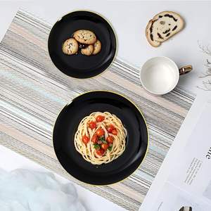 Servicio Mayorista de China: Juego de Vajilla de Cerámica Nórdica de Lujo, 24 Piezas, Color Negro, para el Hogar - Product Image 5