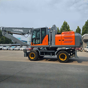 <span class=keywords><strong>Cabine</strong></span> de levage bras de flèche plus long hydraulique actionnant l'excavatrice sur pneus 21ton avec Orange peel grappin - Product Image 3