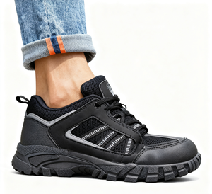 Botas de trabajo de seguridad industrial en existencias al por mayor, protección antiimpacto con punta de acero transpirable resistente a productos químicos y aceite CE - Product Image 5