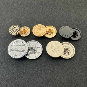 Kangsheng biểu tượng tùy chỉnh thiết kế Kẽm hợp kim kim loại 4 phần nút bấm Stud nút snap Fastener thobe nút cho quần áo may mặc - Product Image 5
