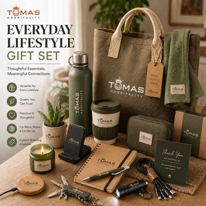 Versatile Corporate Gift Pack With Tumbler Keychain Notebook Portable Charger And Travel Pouch For Employee Engagement - Product Image 1