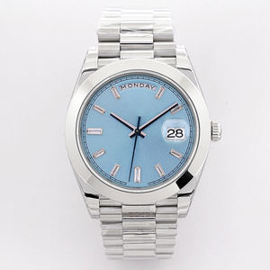 Montre <span class=keywords><strong>mécanique</strong></span> automatique à cadran miroir saphir bleu ciel, acier inoxydable 904, mouvement automatique à remontage 3255, montre-bracelet - Product Image 1