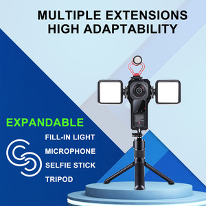 Carcasa de Aleación de Aluminio KAMPHO para Insta360 <span class=keywords><strong>ONE</strong></span> <span class=keywords><strong>RS</strong></span> Edición <span class=keywords><strong>360</strong></span> de <span class=keywords><strong>1</strong></span> Pulgada, Protector de Marco con Interfaz de Zapata - Product Image 2