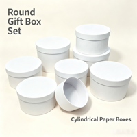 Boîte à chapeau ronde rigide en papier écologique recyclable sur mesure en gros, emballage de luxe en carton pour bouquet de fleurs, cadeau cosmétique