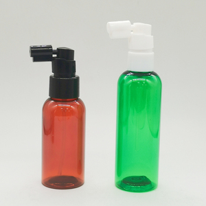 Botella de Spray <span class=keywords><strong>Nasal</strong></span> de Plástico para <span class=keywords><strong>Enjuague</strong></span> Bucal, Botella de Spray Oral, Color Ámbar, Boquilla Larga, Color Verde y Negro, 30ml, 50ml, 60ml, 100ml - Product Image 1