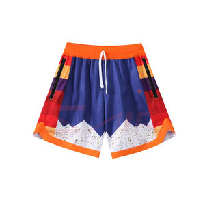 Pantalones cortos deportivos unisex con logotipo personalizado, pantalones cortos de malla con diseño de sublimación y estilo callejero al por mayor - Product Image 2