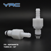 Raccord de coupure rapide CPC à insertion mâle en ligne pour tuyau médical de 1/4 pouce