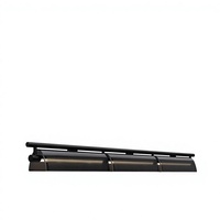 Italienischer Minimalistischer Restaurant-Kronleuchter im Industriestil Hochwertige Designer-Beleuchtung Eisen Schwarz Kreative Lange Streifenform Esstischlampe