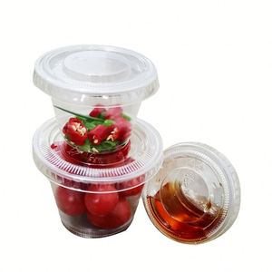 Vasos Desechables de PP de Pared Simple para Helado, 3.25oz, 4oz, 5.5oz, Transparentes/Negros, Grado Alimenticio OEM, para Ensaladas, Tequila y Bebidas - Product Image 2