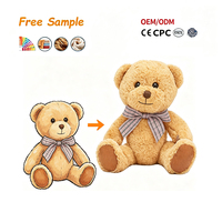 Ensemble de couette en peluche personnalisable de 13 pouces avec rembourrage en coton PP, ours en peluche, lapin, singe, panda, cadeaux de fête, cadeaux de baby shower