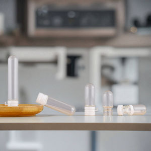 Tubes à essai en verre de laboratoire de qualité 10ml avec bouchon à vis bouteilles vides en plastique d'huile de colle support de Vase compte-gouttes pratique - Product Image 1