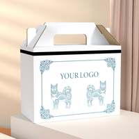 Boîte en carton ondulé personnalisée pour aliments pour animaux de compagnie, pliable, petit transporteur pour chiens et chats, emballage en carton, boîtes pour poussins