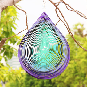 Adornos Decorativos de Metal Arcoíris 3D Reutilizables, Molinetes de Viento que Cambian de Color, Decoración de Jardín, Adornos Metálicos para Exteriores - Product Image 4