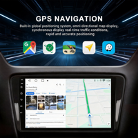 Lecteur multimédia de voiture Android 13 9 pouces 2 DIN IPS GPS pour MP3/MP4 Écran tactile CarPlay sans fil Android Auto Caméra AHD Radio FM RDS