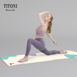 <span class=keywords><strong>TITONI</strong></span> tapis d'exercice Extra Large 5mm 6mm tapis de Yoga en cuir PU caoutchouc naturel avec matériau certifié sangle de transport gratuite incluse - Product Image 4