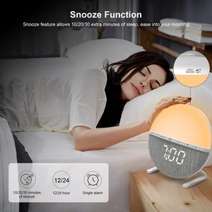Wake up <b>Light</b> Table Digital Sunrise Alarm Clock Bedside Smart <b>Light</b> Custom <b>Sleep</b> Dimmable for Home OEM ODM Customized - Product Image 4
