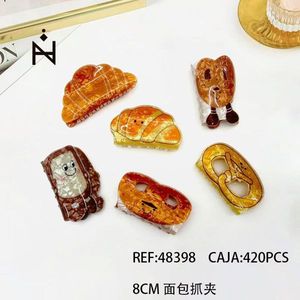 Fermaglio per capelli Bread Clip da 8 cm con design a forma di pane per donne e ragazze - Product Image 3