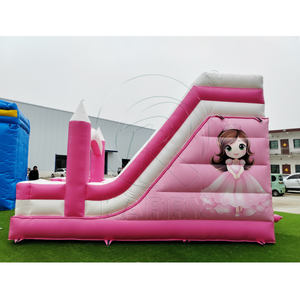 Nouveau design, toboggan gonflable commercial pour jardin, toboggan princesse à double voie pour filles, toboggan gonflable rose à vendre - Product Image 3