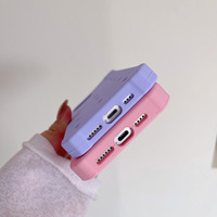 Pour Apple iPhone 15 Pro Max 14 Plus bricolage breloques trou Silicone étanche antichoc anti-chute couverture coque de téléphone