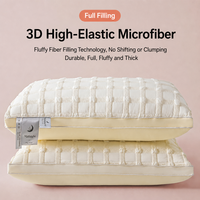 Oreiller de soutien pour le cou et la tête FULAN en tissu microfibre gonflable à motif gaufré