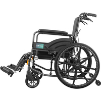 Fauteuil roulant populaire en alliage d'aluminium L42 Fauteuil roulant d'allaitement manuel à 180 degrés