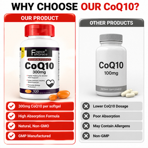 Suplemento de Coenzima Q10 de Marca Privada Shecome, 100 Porciones, 300 mg, para una Alta Absorción, Apoyo a la Salud del Corazón, Suplemento Energético - Product Image 4
