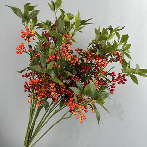 <span class=keywords><strong>Ilex</strong></span>-Beeren und -Blätter aus Seide, Künstliche Beeren im Chinesischen Stil, Heimdekoration, Rote Weihnachtsbeeren, Wilde Früchte, Hochzeitsdekoration - Product Image 3
