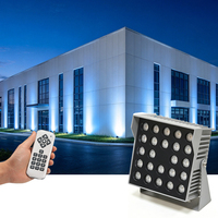 Projecteur LED rectangulaire pour extérieur, changeant de couleur, pour façade de bâtiment, lumière bleu glace, projecteurs paysagers extérieurs