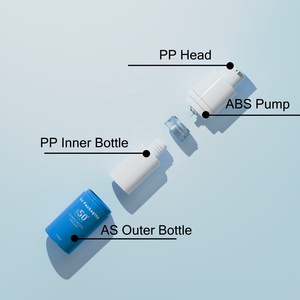 Phân hủy sinh học <span class=keywords><strong>HDPE</strong></span> PP pcr Twist Up <span class=keywords><strong>container</strong></span> 15ml <span class=keywords><strong>30ml</strong></span> 50ml du lịch không có không khí nền tảng chai không có không khí phun Lotion bơm chai - Product Image 6