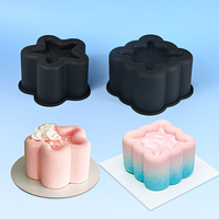 Moule à gâteau personnalisable Candyer en silicone, formes cœur, rond et carré, antiadhésif platine LFGB, sans BPA, pour mousses, vente en gros
