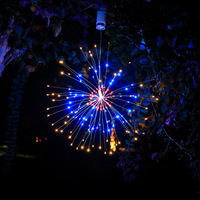 LED Hängende Feuerwerkslichter 8 Modi Solarbetrieben mit Fernbedienung Timer IP65 Wasserdicht für Garten Party Außendekoration
