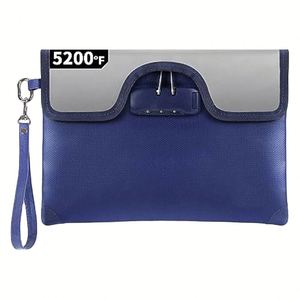 CUSTOM Fireproof and Waterproof Money Pouch Locking <b>Document</b> Bag for <b>Travel</b> Filing - Product Image 1