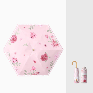 Dd1968 vàng nhỏ xử lý CN Ô 5 gấp túi UPF 50 + mưa Windproof UV bảo vệ nhỏ gọn du lịch ô - Product Image 3