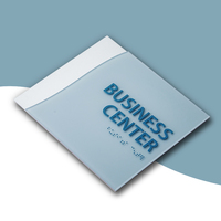 Plaques de porte personnalisées pour bureaux, avec logo d'entreprise, en acrylique, impression UV, design moderne, ADA Braille, pour bâtiments, à ouverture poussoir ou coulissante, transparentes