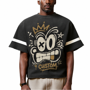 Camiseta Personalizada de Algodón de 250 g/m², Estilo Oversize, con Diseño Gráfico, Estilo Vintage, Marca Privada, para Hombre - Product Image 3