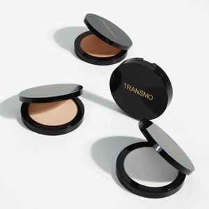 Luxury <b>Black</b> Custom Cream Blush Packaging Magnetic Compact Powder Case With <b>Mirror</b> - Product Image 4