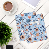 Bloc-notes imprimé en spirale, vente en gros, carnet personnalisé, couverture rigide, journal intime, carnet imprimé avec poche