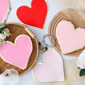 Serviettes <span class=keywords><strong>en</strong></span> <span class=keywords><strong>papier</strong></span> imprimées personnalisées <span class=keywords><strong>en</strong></span> forme <span class=keywords><strong>de</strong></span> cœur pour la Saint-Valentin, avec logo, pour cocktails, mariages et fêtes - Product Image 4