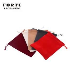 FORTE กระเป๋าเครื่องประดับหรูหรา oem ป้องกันไฟฟ้าสถิตกระเป๋าเครื่องประดับสีเทามินิพร้อมเชือกรูปแหวนแฟชั่นสร้อยข้อมือกําไลข้อมือกระเป๋า