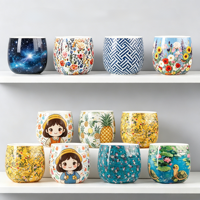 Vas Puzzle 3D - Pot Bunga & Tempat Pena DIY dari ABS, Hadiah Dekorasi Seni Kreatif