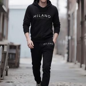 Ensemble T-shirt et pantalon surdimensionné personnalisé en coton polyester imprimé imperméable à séchage rapide, poids lourd, streetwear d'hiver - Product Image 5