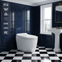 WC intelligent monobloc WaterMark SAA avec bidet intégré, siège chauffant, lavage féminin, séchage à air chaud, affichage LED