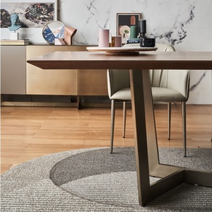 Mesa de Comedor Convertible de Metal de Diseño Minimalista y Alta Calidad, Juego de Mesa de Comedor Rectangular de 6 Plazas para Muebles de Hogar - Product Image 6