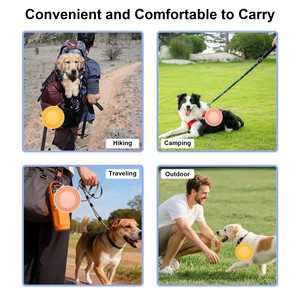 Tazón Plegable de Silicona para Mascotas con Diseño de Gancho, Doble Uso para Beber Agua y Comer, Tazón de Viaje para Perros y Gatos - Product Image 1