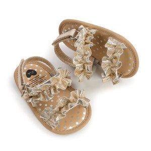 Summer Girl Shoes Toddler Flats Soft Anti-Slip Flower Lace First <strong>Walker</strong> Shoes Baby Sandal - Product Image 3