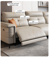 Elektrisches Smart-Möbelstück Multifunktionales Leder-Relaxsofa Modernes Design Ausziehbar Einzelner Liegesessel Wohnzimmer