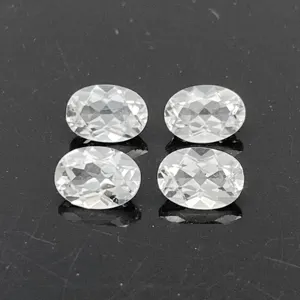 Oval Shape 4x3mm ~ 20x15mm Good Quality Natural Loose Gemstone Faceted Cut Buyers Stone Making Jewelry Natural White Topaz