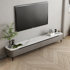 Slate Bàn cà phê TV Tủ đặt phòng khách <span class=keywords><strong>2025</strong></span> mô hình mới nhà căn hộ nhỏ kem cao cấp cảm thấy bàn cà phê gỗ rắn - Product Image 3