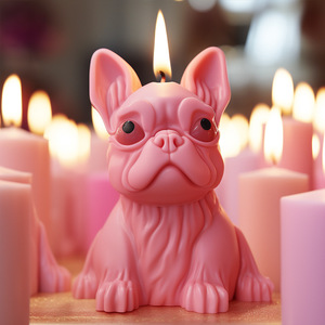 Cute Pet Series Puppy Scented <b>Candle</b> Silicone <b>Mold</b> DIY Creative Handmade Plaster Diffuser Stone <b>Mold</b> - Product Image 1